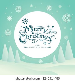 Merry Christmas Typography Typography Background
