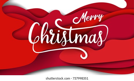 Merry Christmas Typography and background greeting card. Seasonal lettering. background layout design banner template. vector illustration.