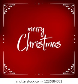 Merry Christmas typography, calligraphy, lettering, vintage vector illustration