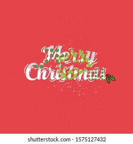 Merry Christmas Typography Custom Design