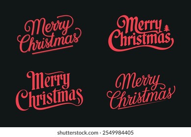 Merry Christmas Typography, Merry Christmas Design