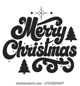 Frohe Weihnachten Typografie Design | Elegante festliche Vektorkunst