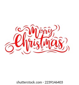 Merry Christmas Typography design elements Vector illustration