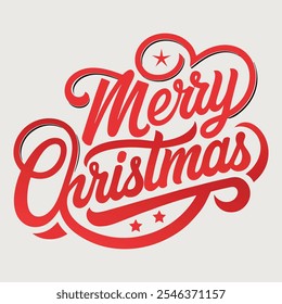 Merry Christmas typography Design Illustration