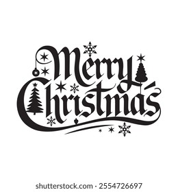 Merry christmas typography design, Merry christmas t shirt design