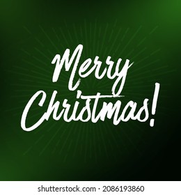 Merry Christmas. Typography element. Vector illustration glittering lettering design.