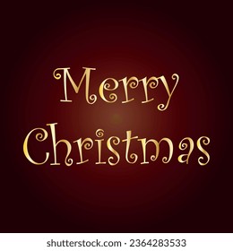 Merry Christmas typography golden lettering calligraphy isolated on white background Vector illustration element design.