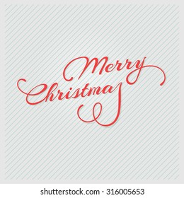 Merry Christmas typography, handwriting. Vector Illustration