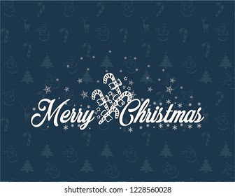 Merry christmas typography happy new year pattern style christmas quote lettering