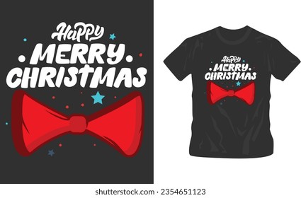 merry christmas typography, lettering, quotes festival vector illustration t-shirt design editable template, print design