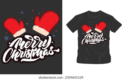 merry christmas typography, lettering, quotes festival vector illustration t-shirt design editable template, print design