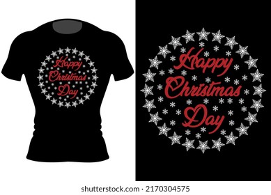 Merry Christmas typography lettering T-Shirt, Christmas T-shirt Design, Happy Christmas Day Gift, Vintages Tshirt, Vector, Christmas Tree
