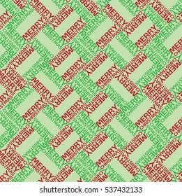 Merry Christmas, Typography Pattern, Vector illustration