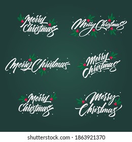 Merry Christmas typoset Vector