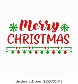 Merry Christmas typography simple art