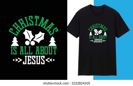 Merry Christmas Typography Trendy T shirt Design