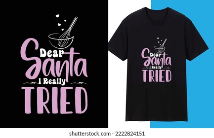 Merry Christmas Typography Trendy T shirt Design