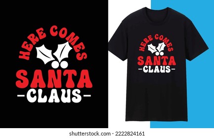 Merry Christmas Typography Trendy T shirt Design
