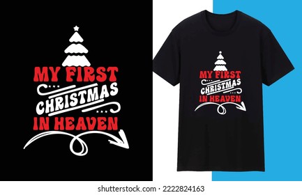 Merry Christmas Typography Trendy T shirt Design