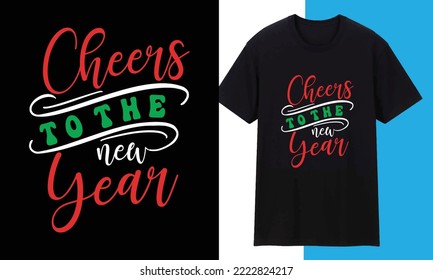 Merry Christmas Typography Trendy T shirt Design