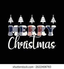 Merry Christmas Typography T-shart design