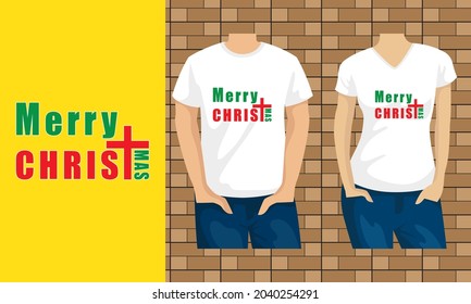 Merry Christmas Typography T-shirt Design
