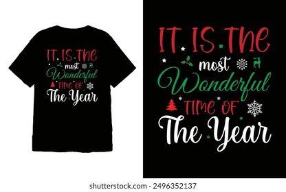 Merry Christmas typography t-shirt design