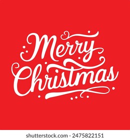 Merry christmas typography in vector