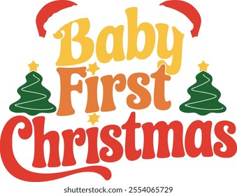 Merry Christmas typography vector art icon image