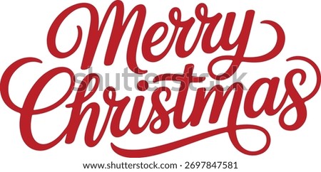 Merry Christmas typography vector art and illustration .