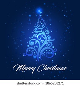 Merry Christmas typography vector design for greeting cards and poster. Merry Christmas hand lettering. Vector illustration.