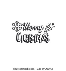 Merry Christmas Typography Vector Design