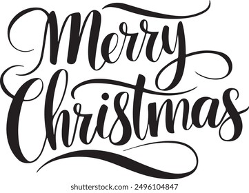 MERRY CHRISTMAS typography vector design.