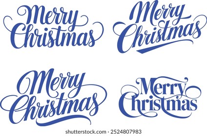 Merry Christmas Typography Vector Design 