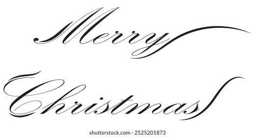 Merry Christmas typography in vector design eps 10
