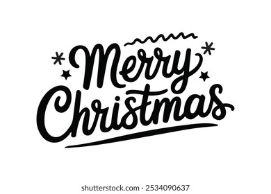 Frohe Weihnachten Typografie, Vektordesign-Illustration