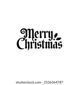 Diseño de Vector de tipografía de Navidades alegres y adornos de Navidades con fondo blanco