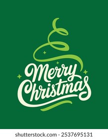 Merry christmas typography vector design