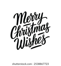 Frohe Weihnachten Typografie Vektordesign mit weißem Hintergrund