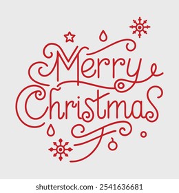 Merry Christmas typography vector design