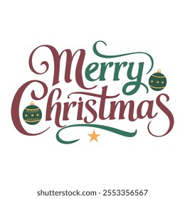 Merry Christmas typography vector design