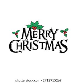 Ilustración de diseño de Vector de tipografía de Navidades alegres