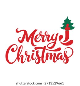 Merry Christmas Typography Vector Design