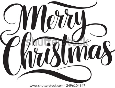 MERRY CHRISTMAS typography vector design.