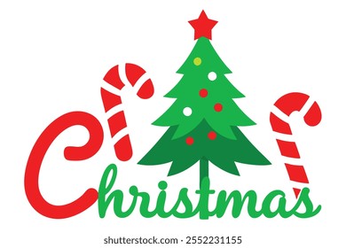 Merry Christmas Typography Vector Designs - Festive Holiday Graphics