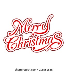 merry christmas typography vector icon