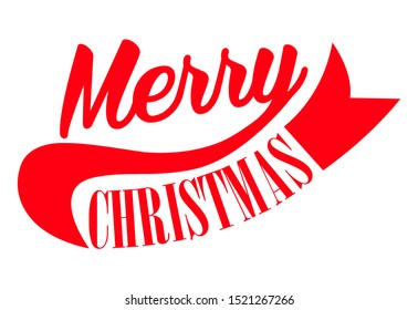 Merry Christmas Typography - Vector Illustration
