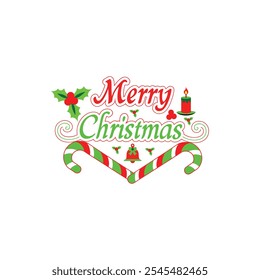 Ilustración vectorial de tipografía de Navidades alegres