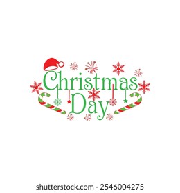 Feliz Ilustración vectorial de tipografía de Navidades.
