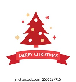 Merry Christmas typography vector illustration